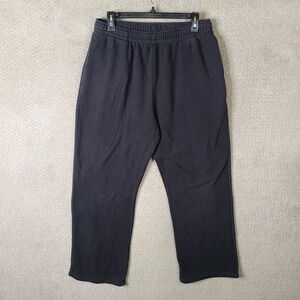 Everlast Pants Womens Large Black Fleece Sweatpants‎ Pull On Cotton Blend